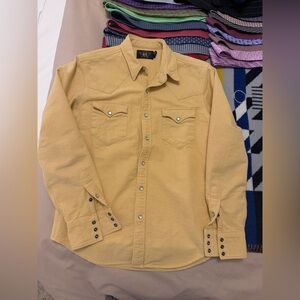Ralph Lauren RRL Men's Mustard Button Down Shirt